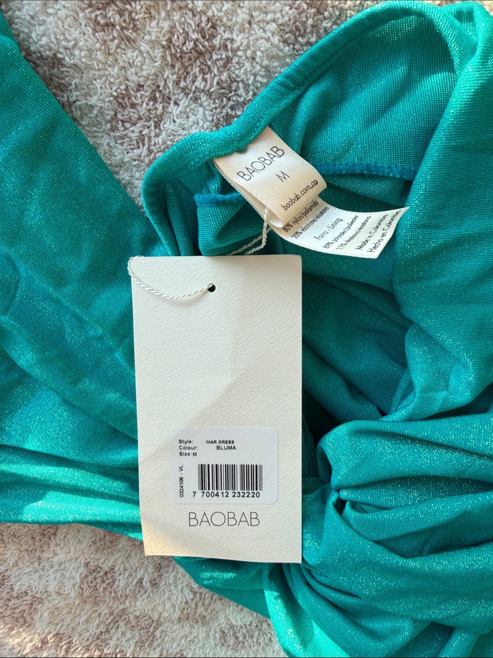 Baobab Collection Strapless Teal Knot-Front Mini Dress - Picture 3 of 8